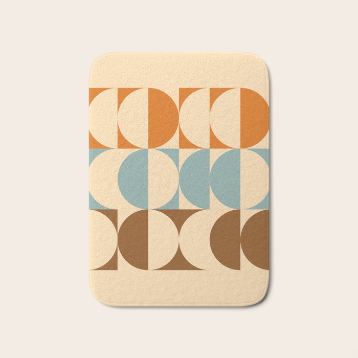 Vintage Geometric 04A Bath Mat Gallery Image 1