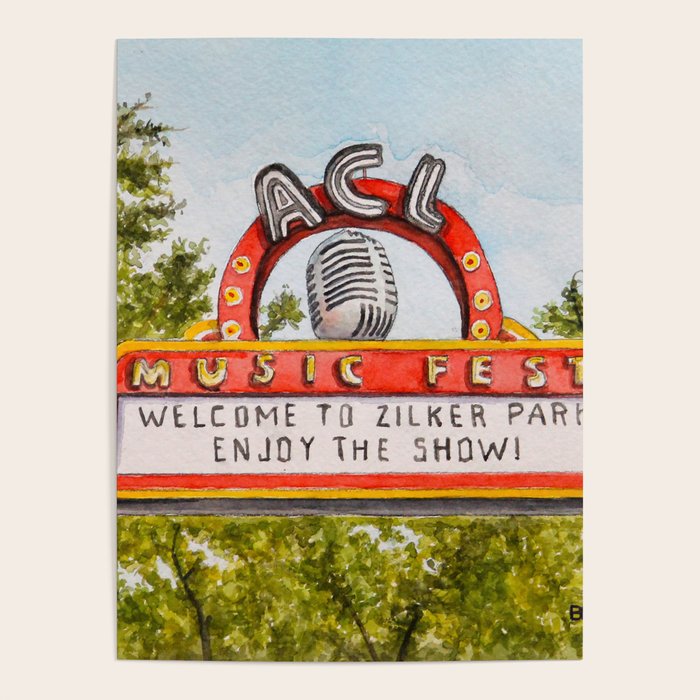ACL Music Fest Sign Poster