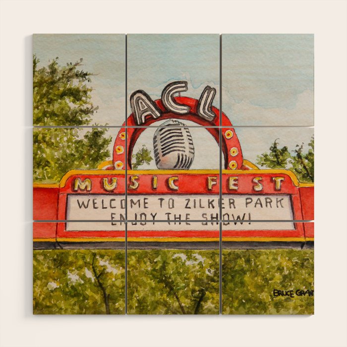ACL Music Fest Sign Wood Wall Art Gallery Image 1