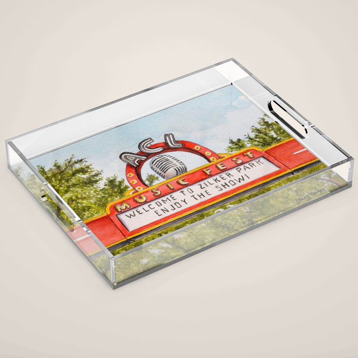 ACL Music Fest Sign Acrylic Tray Gallery Image 1