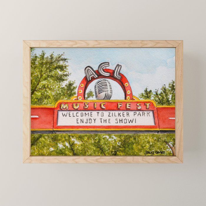 ACL Music Fest Sign Mini Art Print Gallery Image 1