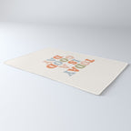 TODAY IS A GOOD DAY peach pink green blue yellow motivational typography inspirational quote decor Rug Gallery Image 3