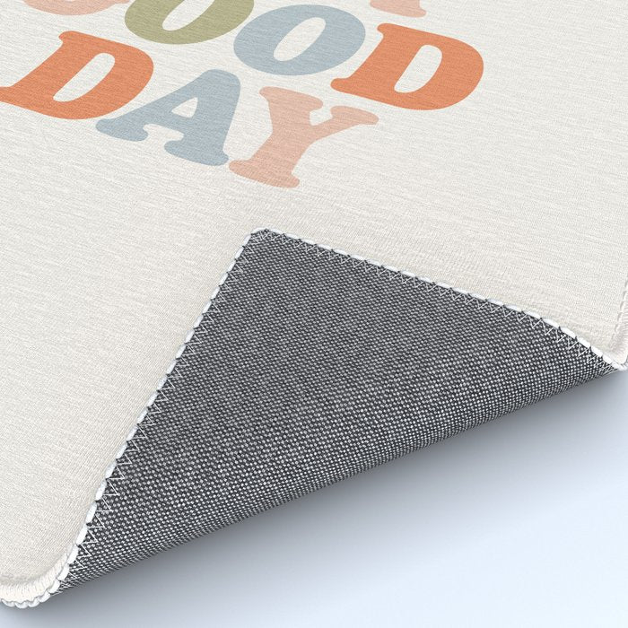 TODAY IS A GOOD DAY peach pink green blue yellow motivational typography inspirational quote decor Rug Gallery Image 4