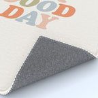 TODAY IS A GOOD DAY peach pink green blue yellow motivational typography inspirational quote decor Rug Gallery Image 4