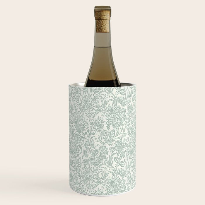 Jacobean Floral - sagebrush  Wine Chiller Gallery Image 3
