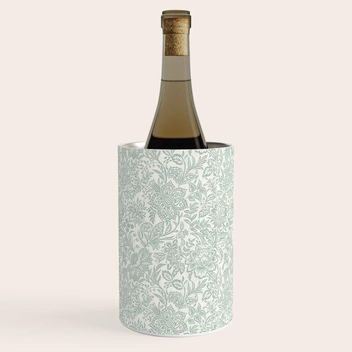 Jacobean Floral - sagebrush  Wine Chiller Gallery Image 1
