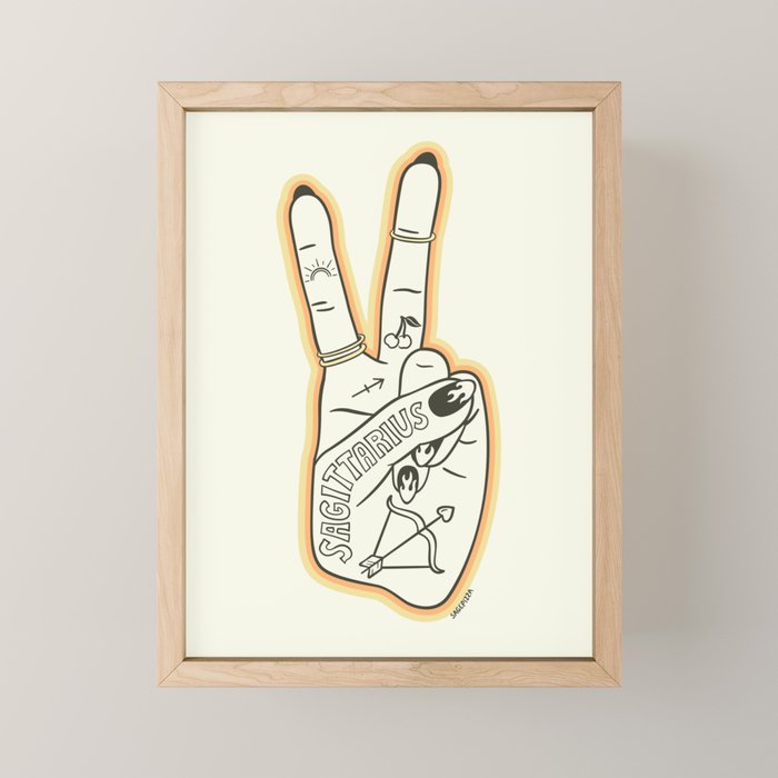 Sagittarius Hand Mini Art Print Gallery Image 1