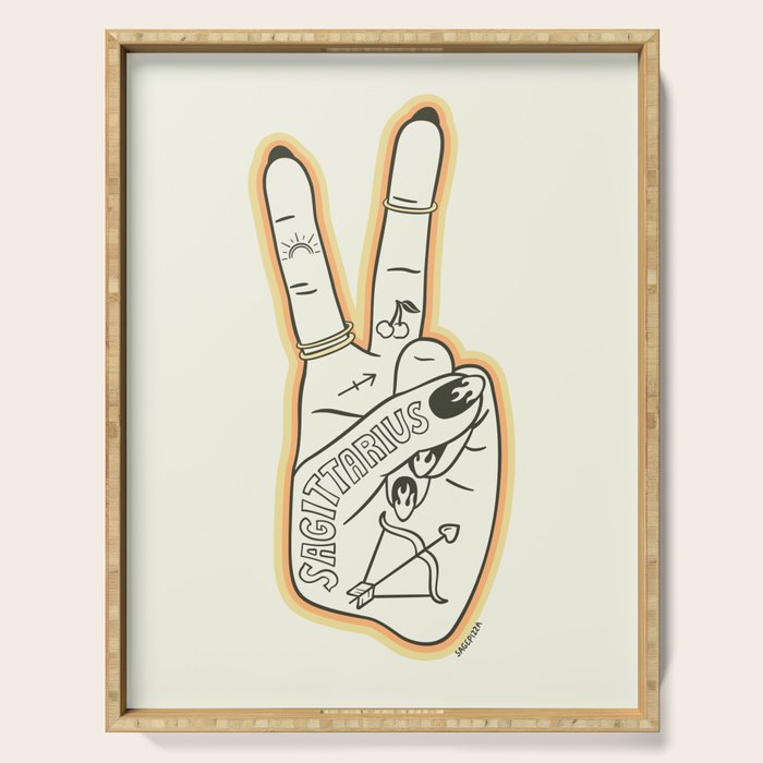 Sagittarius Hand Serving Tray Gallery Image 1