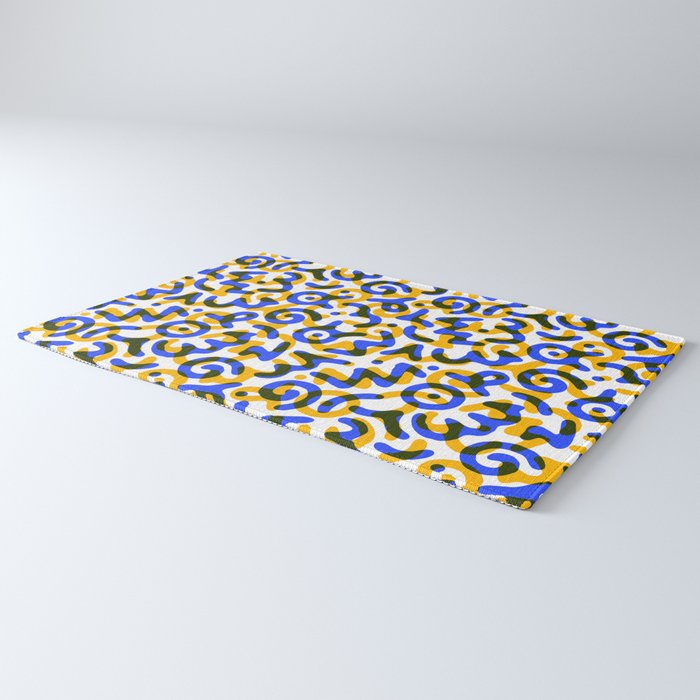 Abstract colorful doodle art pattern Rug Gallery Image 3