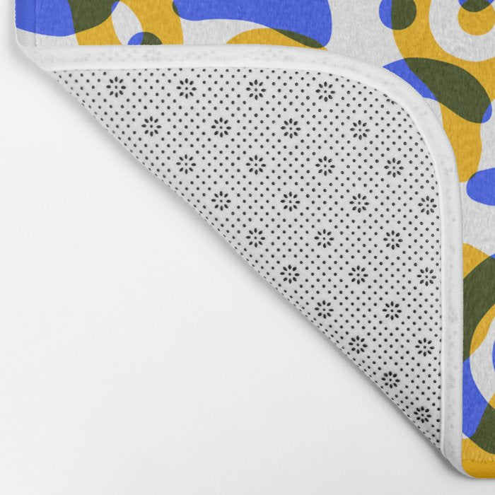 Abstract colorful doodle art pattern Bath Mat Gallery Image 2