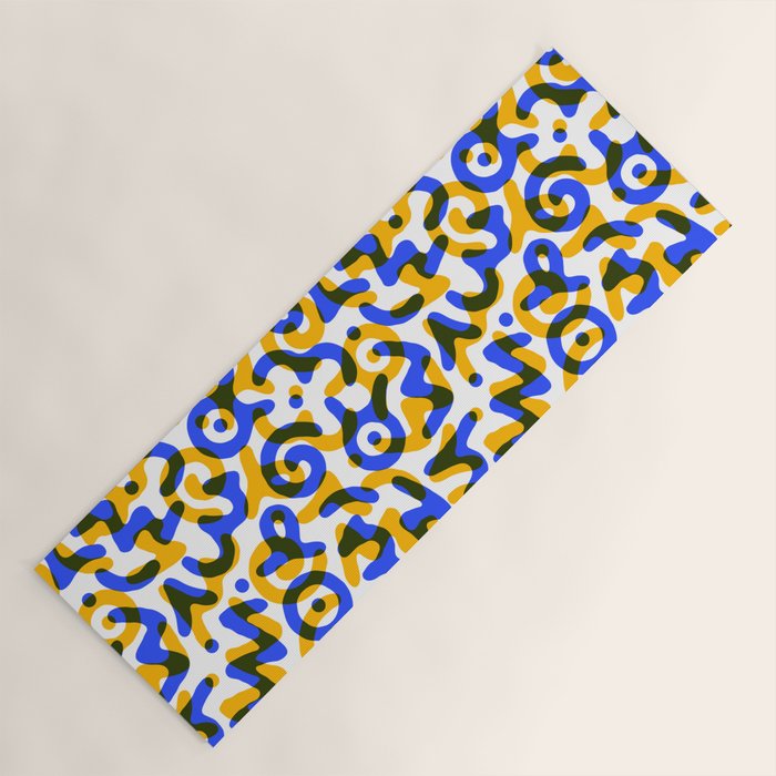 Abstract colorful doodle art pattern Yoga Mat Gallery Image 1