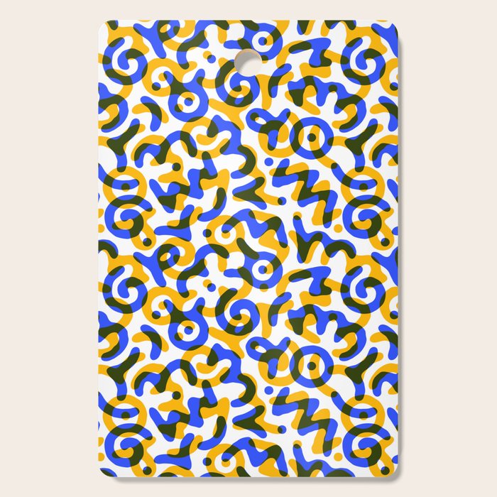 Abstract colorful doodle art pattern Cutting Board Gallery Image 1