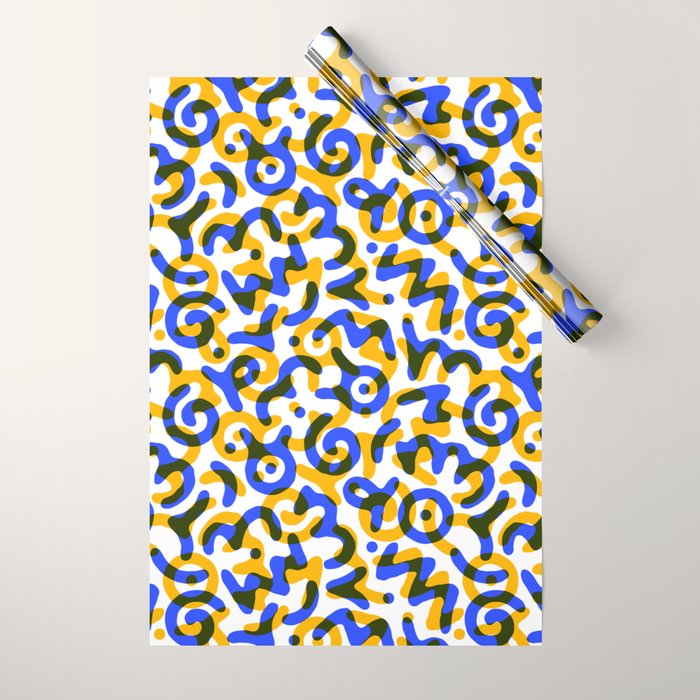 Abstract colorful doodle art pattern Wrapping Paper Gallery Image 1