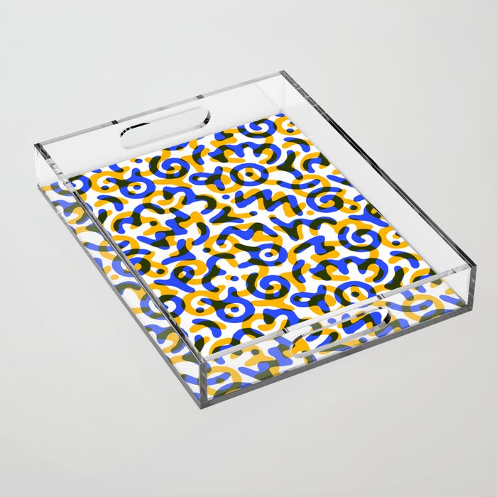 Abstract colorful doodle art pattern Acrylic Tray Gallery Image 1