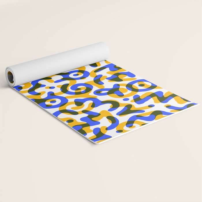 Abstract colorful doodle art pattern Yoga Mat Gallery Image 2