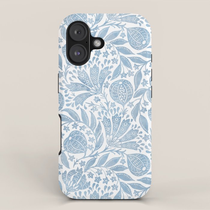 French Country Fig Garden In Blue iPhone Case Gallery Image 1