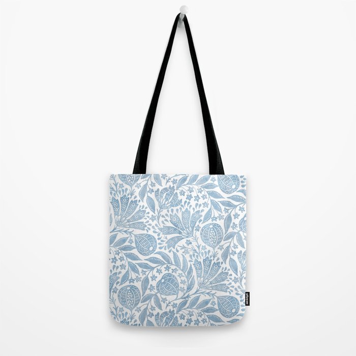French Country Fig Garden In Blue Tote Bag Gallery Image 2