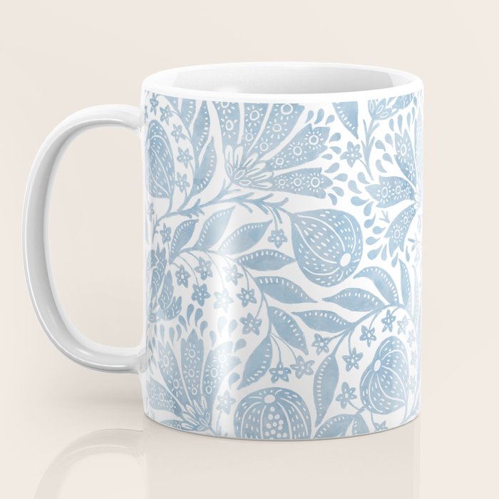 French Country Fig Garden In Blue Coffee Mug Gallery Image 3
