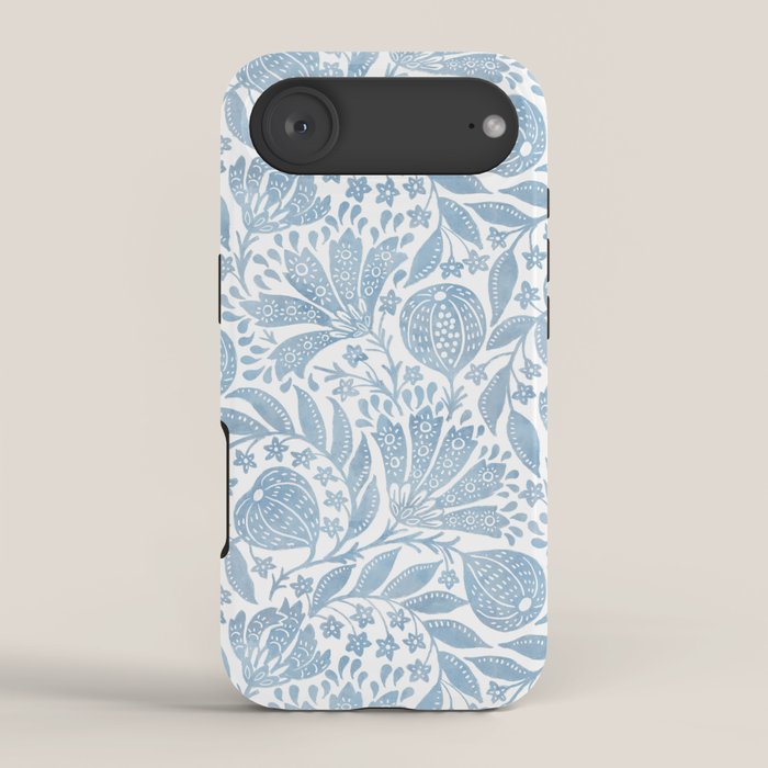 French Country Fig Garden In Blue iPhone Case Gallery Image 2