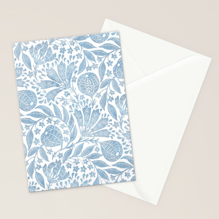 French Country Fig Garden In Blue Stationery Card Gallery Image 2