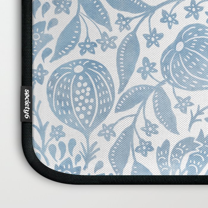 French Country Fig Garden In Blue Laptop Sleeve Gallery Image 3