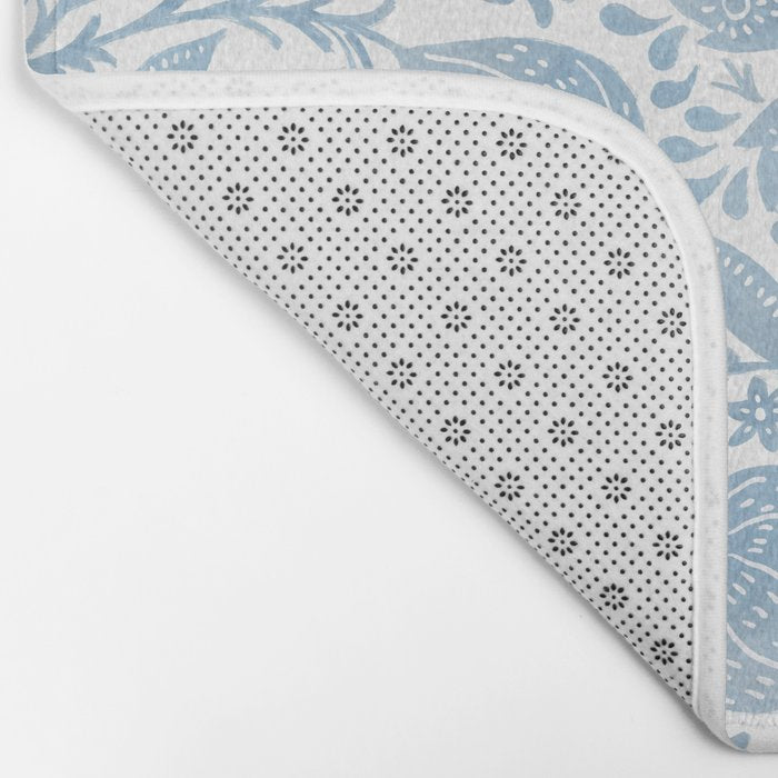 French Country Fig Garden In Blue Bath Mat Gallery Image 2