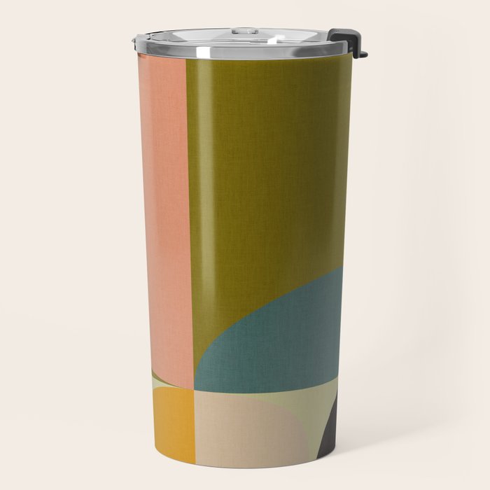 mid mod geometric organic II Travel Mug Gallery Image 2
