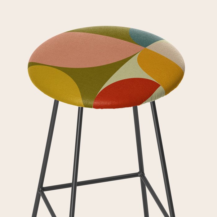 mid mod geometric organic II Stool Gallery Image 2