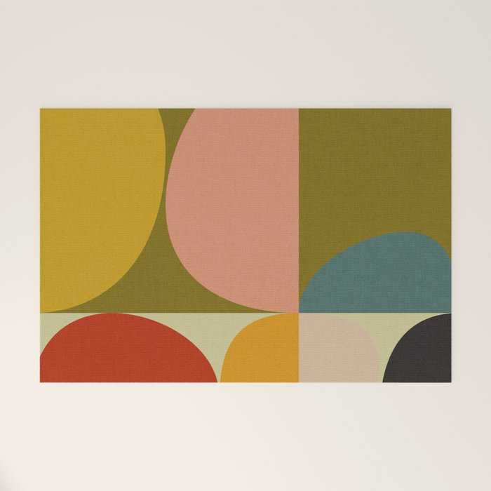 mid mod geometric organic II Welcome Mat Gallery Image 1
