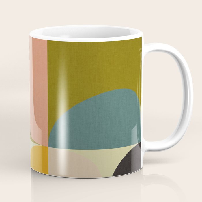 mid mod geometric organic II Coffee Mug Gallery Image 1
