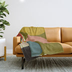 mid mod geometric organic II Throw Blanket Gallery Image 1