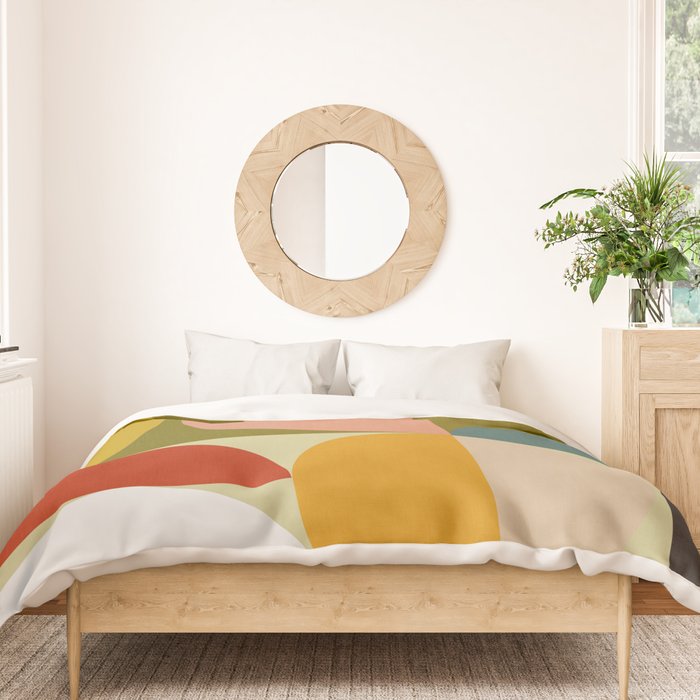 mid mod geometric organic II Duvet Cover Gallery Image 3