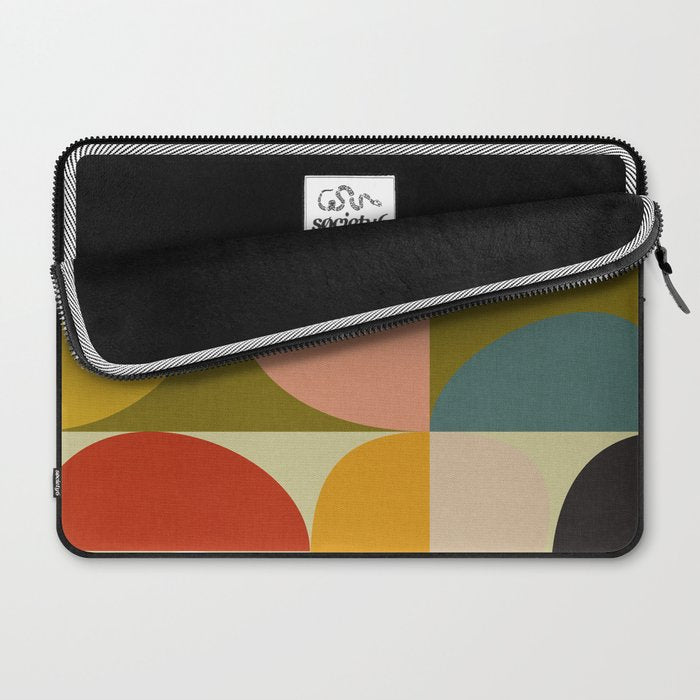 mid mod geometric organic II Laptop Sleeve Gallery Image 2