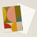 mid mod geometric organic II Stationery Card Gallery Image 2