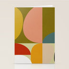 mid mod geometric organic II Stationery Card Gallery Image 2