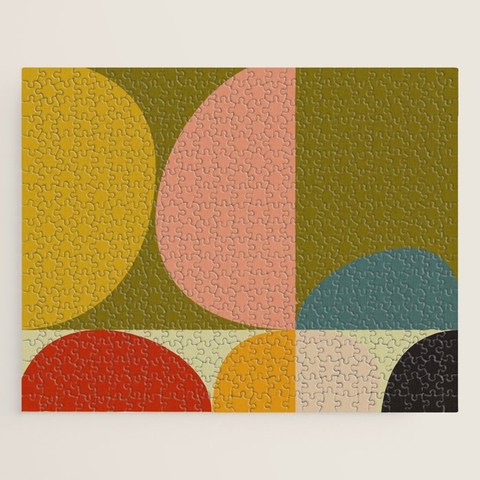 mid mod geometric organic II Jigsaw Puzzle Gallery Image 1