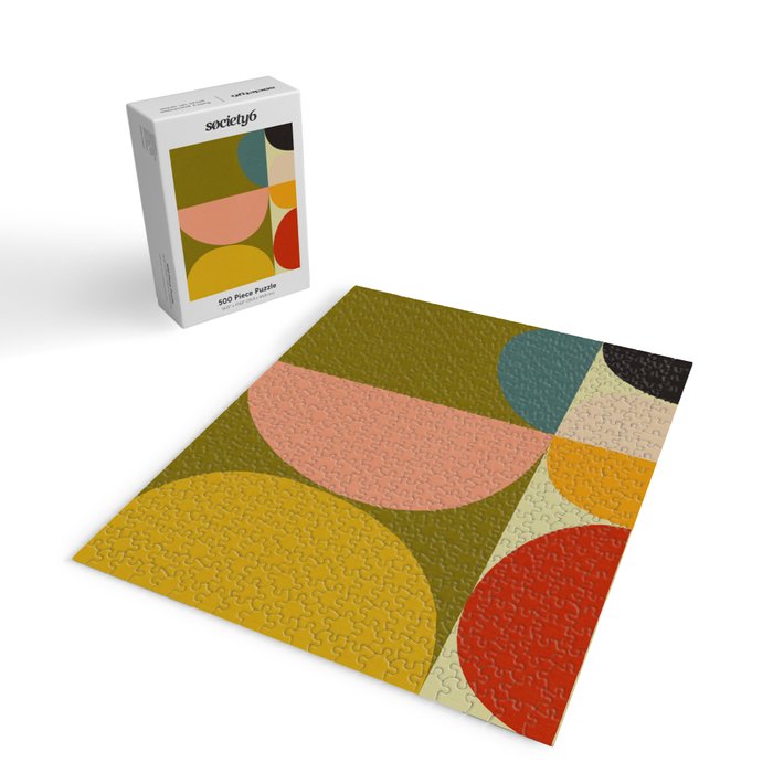 mid mod geometric organic II Jigsaw Puzzle Gallery Image 2