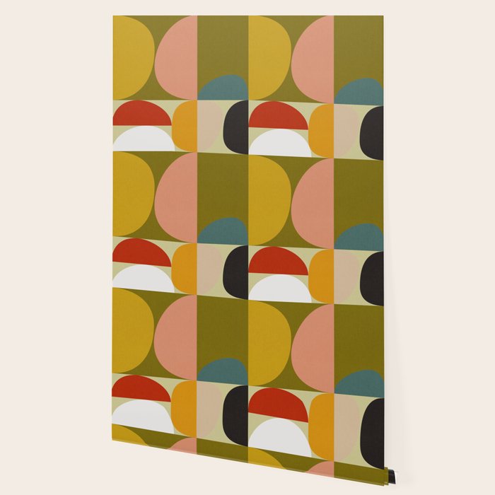 mid mod geometric organic II Wallpaper Gallery Image 2