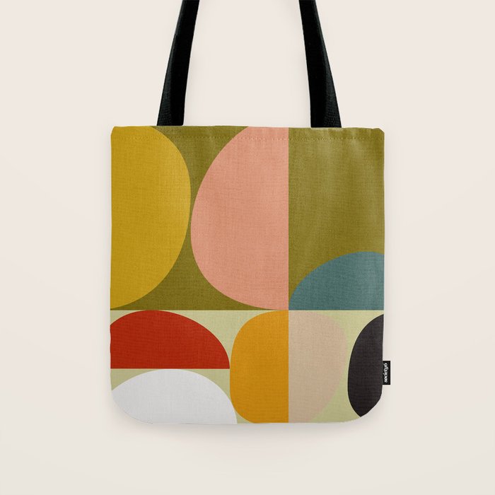 mid mod geometric organic II Tote Bag Gallery Image 1