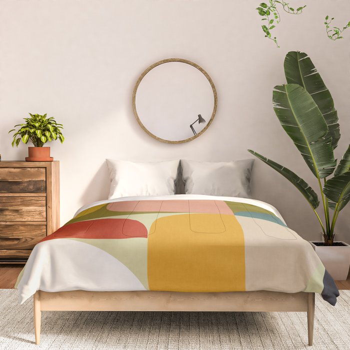 mid mod geometric organic II Comforter Gallery Image 3