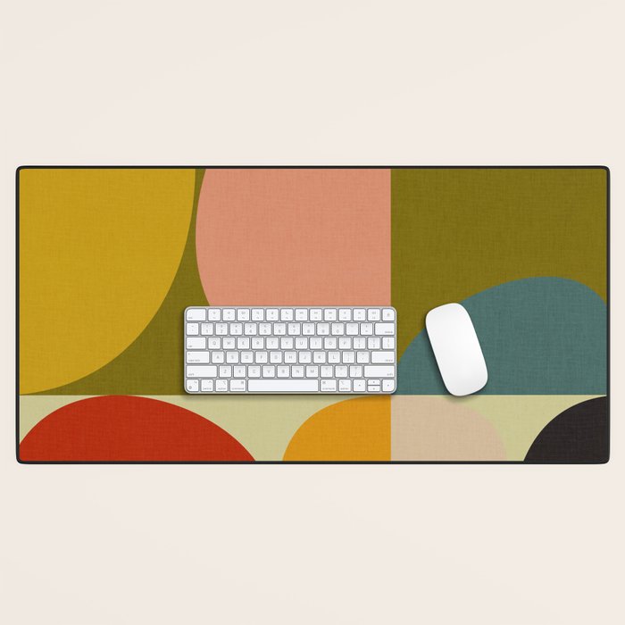 mid mod geometric organic II Desk Mat Gallery Image 1