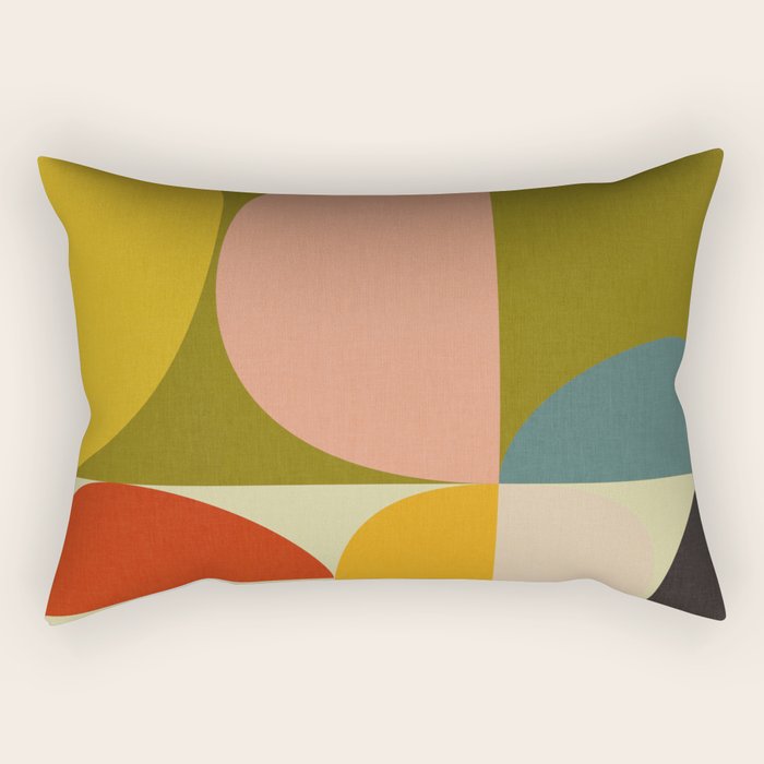 mid mod geometric organic II Rectangular Pillow Gallery Image 2