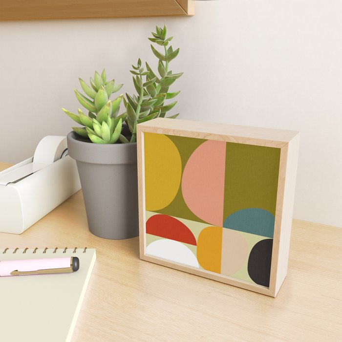 mid mod geometric organic II Mini Art Print Gallery Image 2