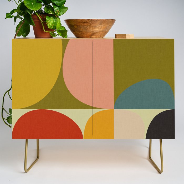 mid mod geometric organic II Credenza Gallery Image 1