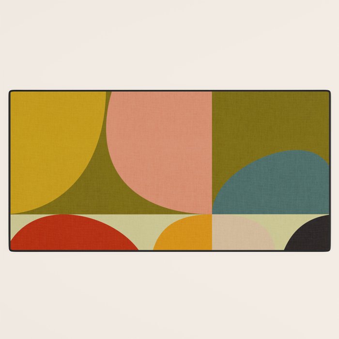 mid mod geometric organic II Desk Mat Gallery Image 3