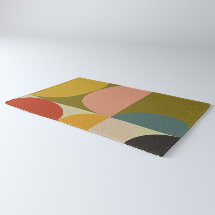 mid mod geometric organic II Rug Gallery Image 3