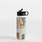 Lovers Watching an Approaching Thunderstorm, Indian Miniature Painting  Water Bottle Gallery Image 1