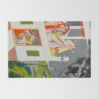 Lovers Watching an Approaching Thunderstorm, Indian Miniature Painting  Rug Gallery Image 2