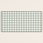 Clovers XXXV Neutral Green Botanical Pattern Desk Mat Gallery Image 3