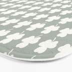 Clovers XXXV Neutral Green Botanical Pattern Bath Mat Gallery Image 3